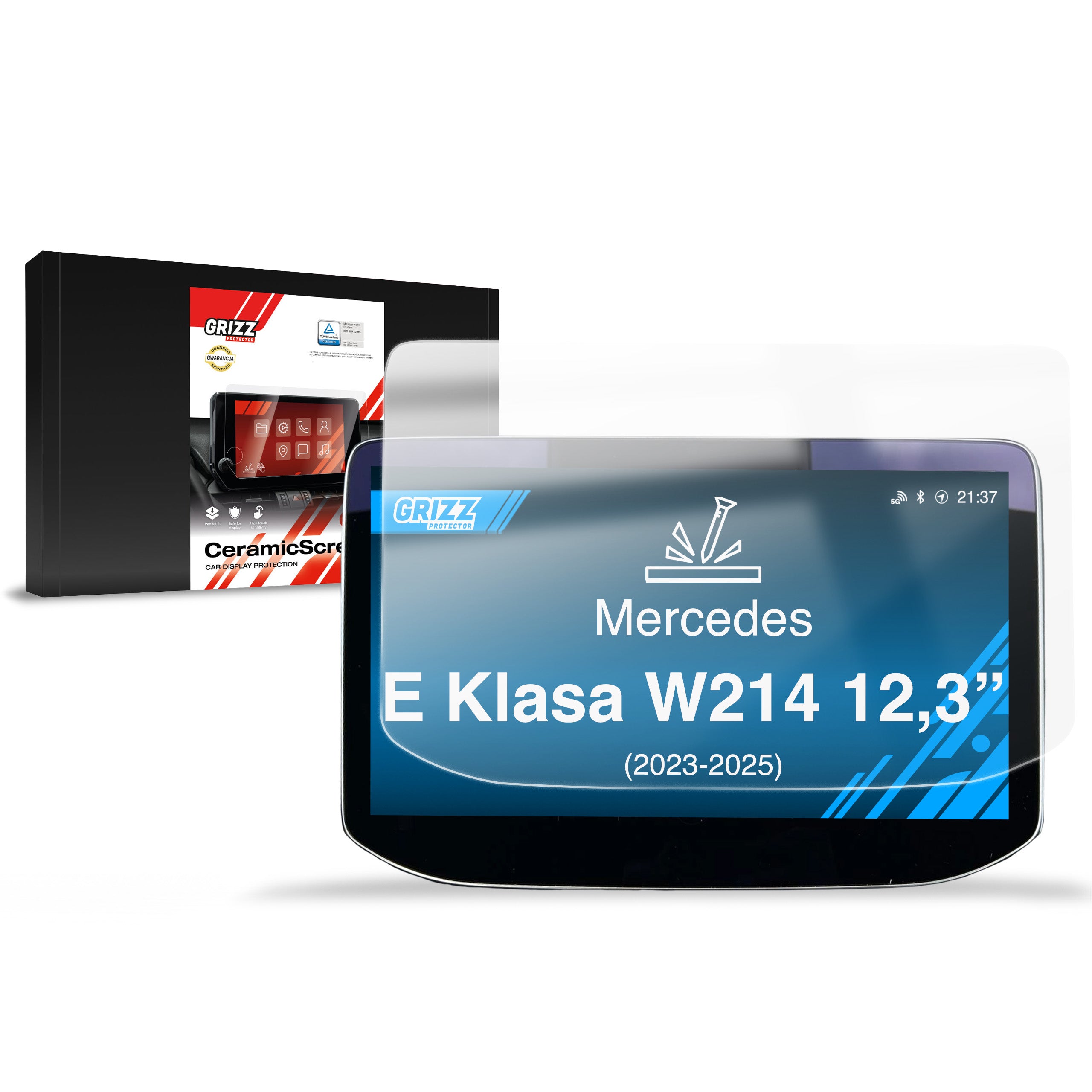 Keramische Autodisplayfolie für Mercedes E Klasse W214 Widescreen (2023-2026), Grizz Protector