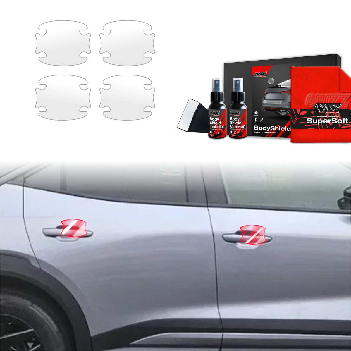 4in1 Schutzfolie Grizz Protector für Türgriffmulden - Opel Mokka (2021-2026)
