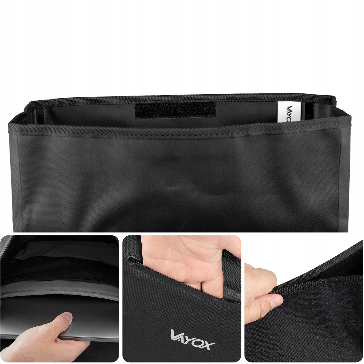 Fahrradtasche für den Gepäckträger, Vayox VA0445B 25L, Schwarz