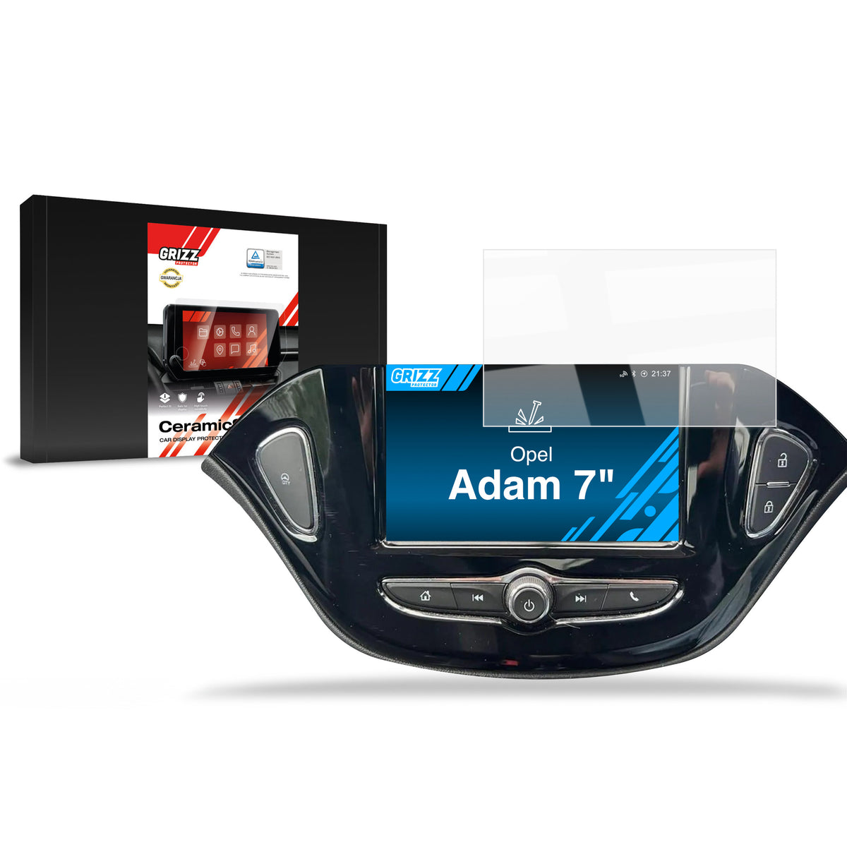 Keramische Autodisplayfolie für Opel Adam 7" (2012-2019), Grizz Protector