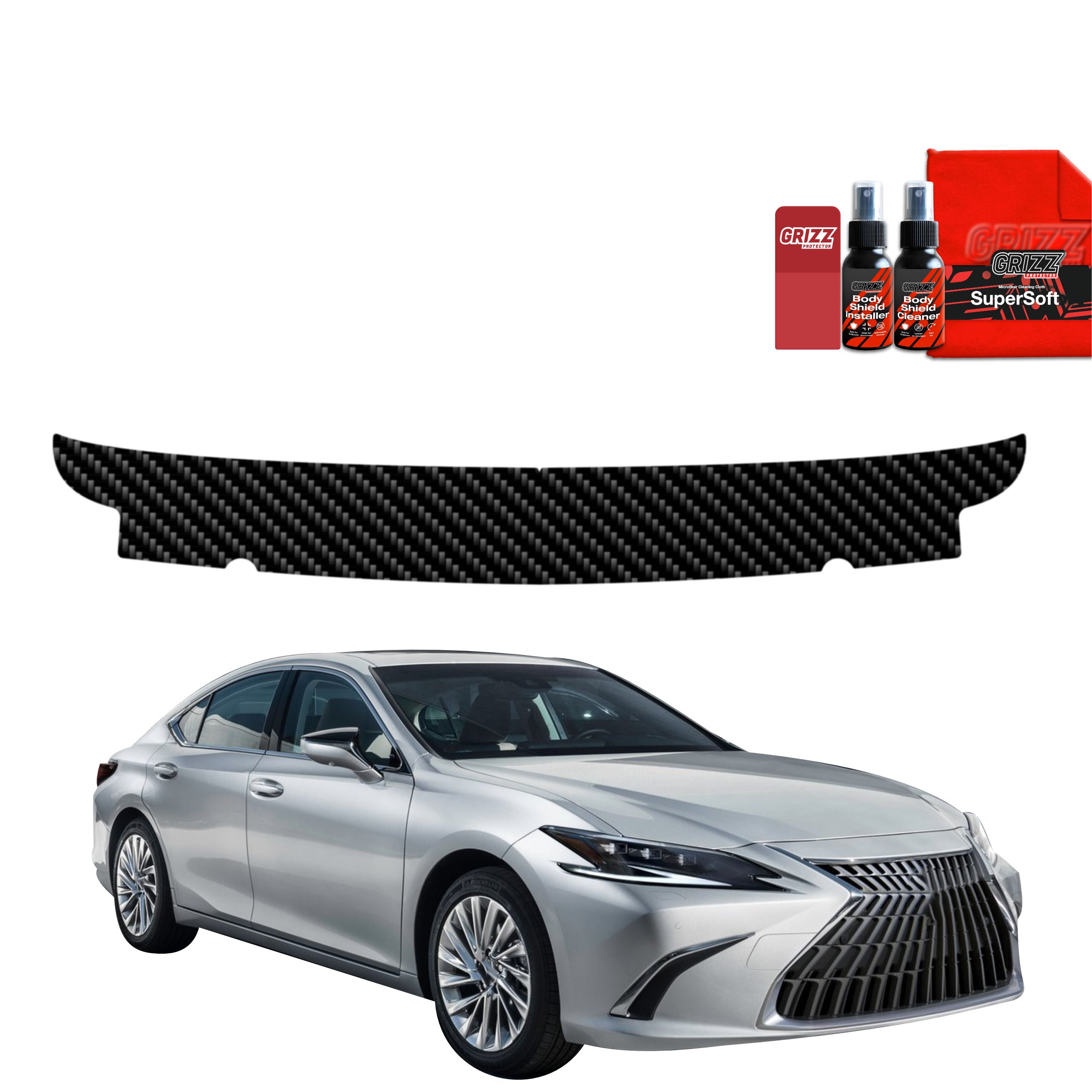 Kohlenstoff Schutzfolie Grizz Protector für Ladekante - Lexus ES 300h (2021-2024)