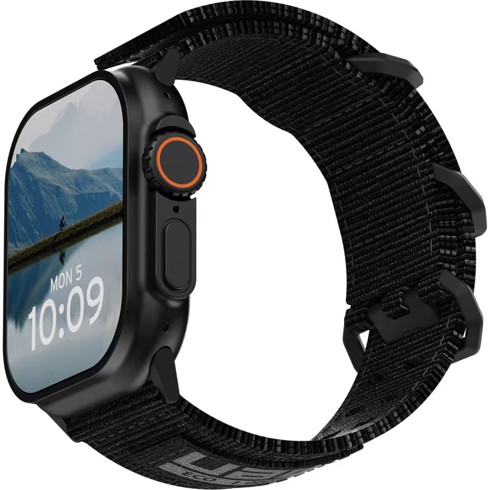 Armband für Apple Watch 44/45/46/49 mm, UAG Metropolis, Schwarz mit schwarzer Schnalle (1/7)
