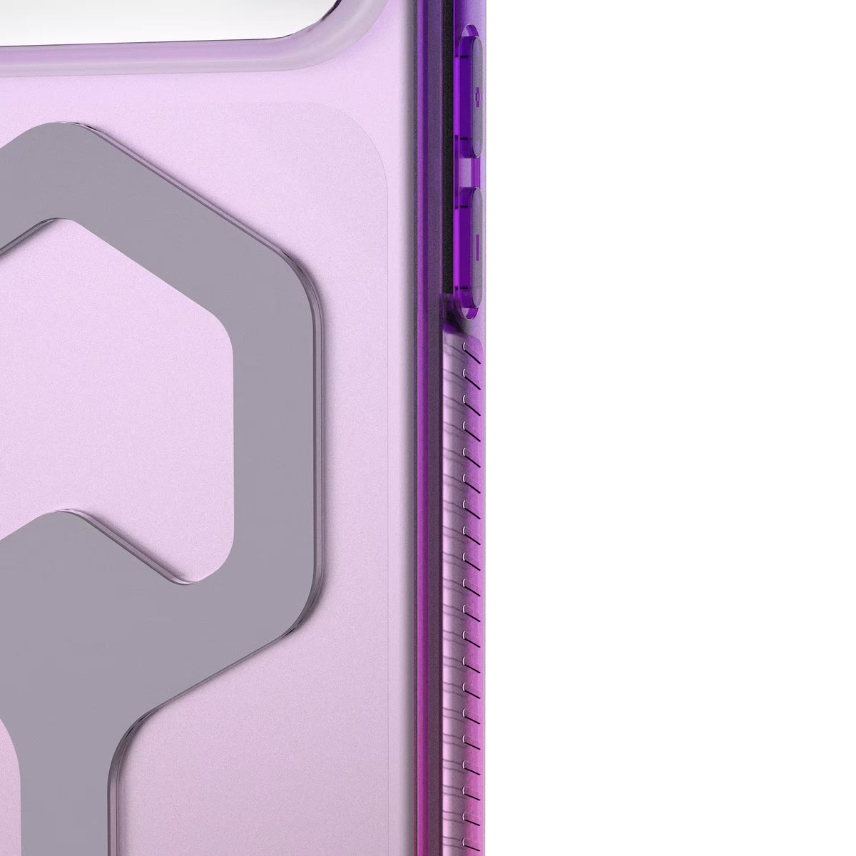 Handyhülle für iPhone 18 Pro / 17 Pro, UAG Plyo mit MagSafe, Violett und Rosa Ombré (9/10)