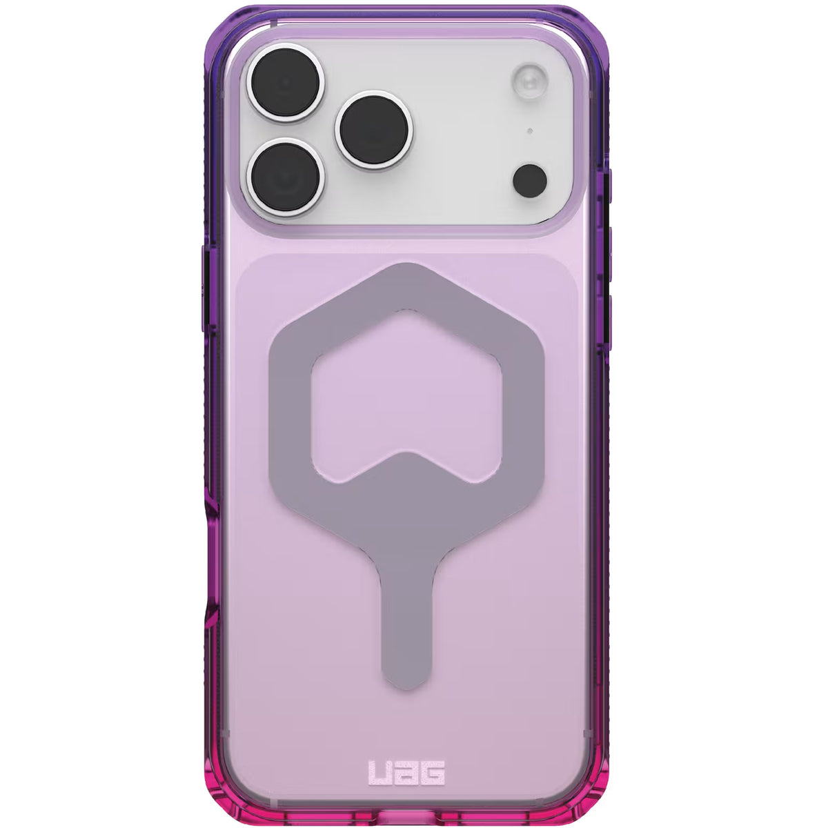 Handyhülle für iPhone 18 Pro Max / 17 Pro Max, UAG Plyo mit MagSafe, Violett und Rosa Ombré (1/10)