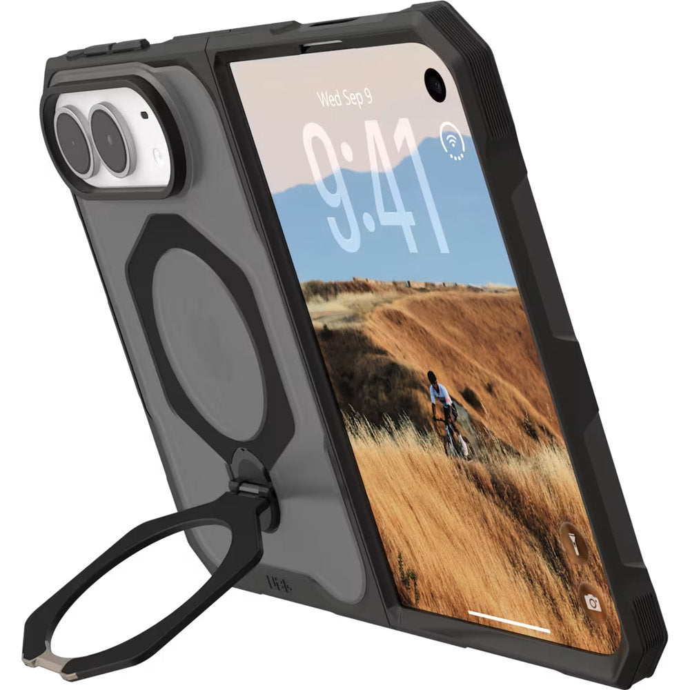 Handyhülle für iPhone Duo, UAG Mouve XTE mit MagSafe, Durchscheinend mit Schwarzen Rahmen (1/9)