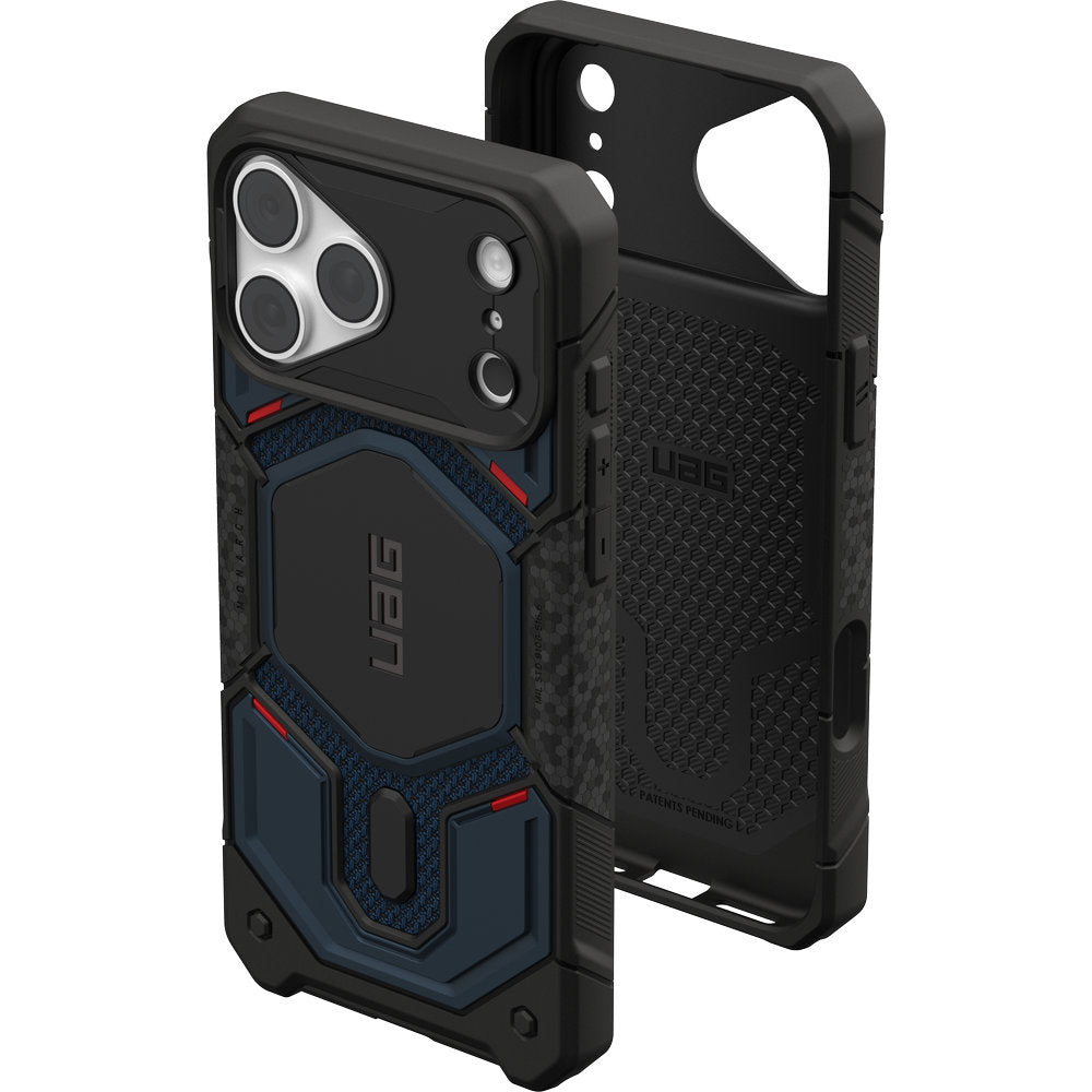 Gepanzerte Handyhülle für iPhone 18 Pro Max / 17 Pro Max, UAG Monarch Pro Kevlar Mag mit MagSafe, Dunkelblau und Schwarz mit Kevlar (8/16)