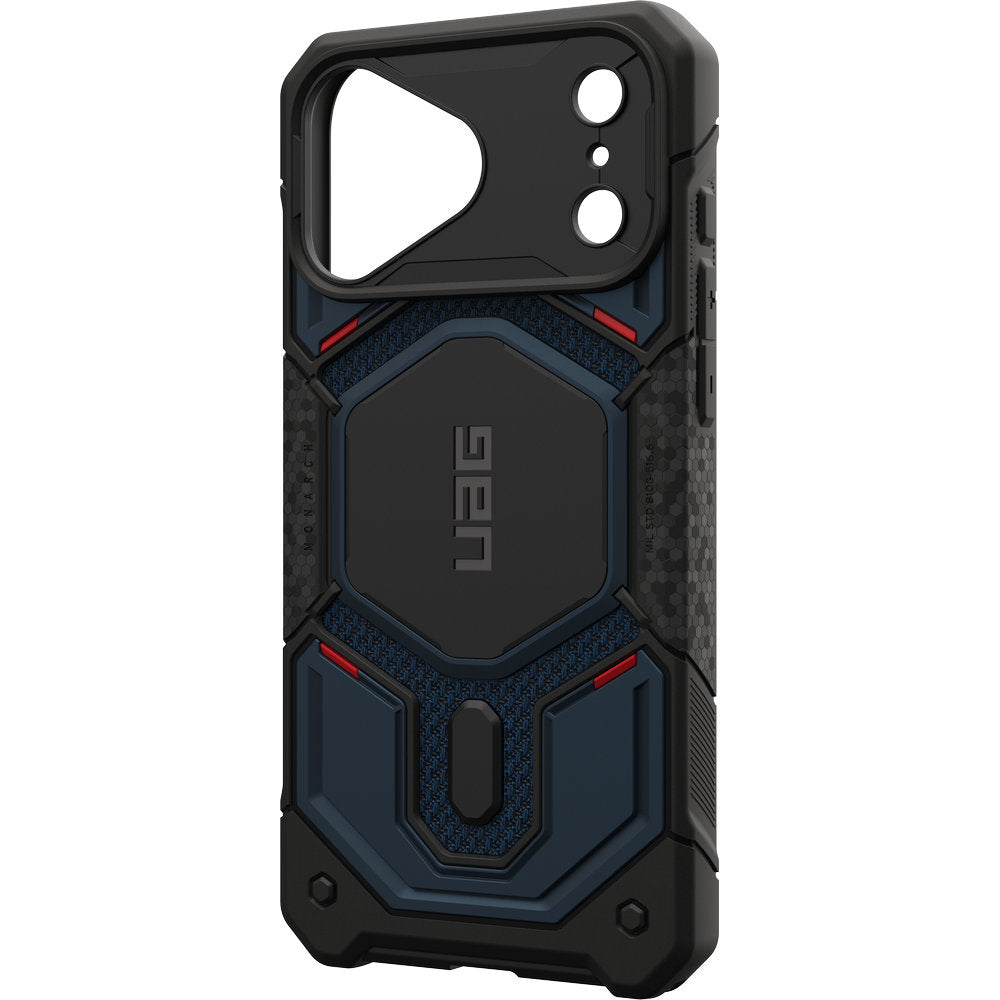 Gepanzerte Handyhülle für iPhone 18 Pro Max / 17 Pro Max, UAG Monarch Pro Kevlar Mag mit MagSafe, Dunkelblau und Schwarz mit Kevlar (11/16)
