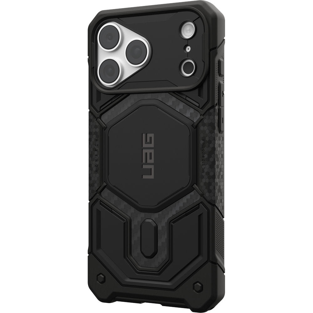 Gepanzerte Handyhülle für iPhone 18 Pro Max / 17 Pro Max, UAG Monarch Pro Carbon Mag mit MagSafe, Schwarz (6/16)
