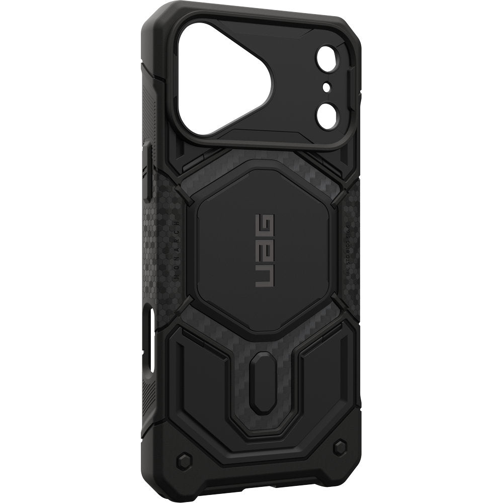 Gepanzerte Handyhülle für iPhone 18 Pro Max / 17 Pro Max, UAG Monarch Pro Carbon Mag mit MagSafe, Schwarz (10/16)