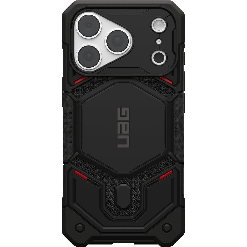 Gepanzerte Handyhülle für iPhone 18 Pro / 17 Pro, UAG Monarch Pro Kevlar Mag mit MagSafe, Schwarz mit Kevlar (2/16)