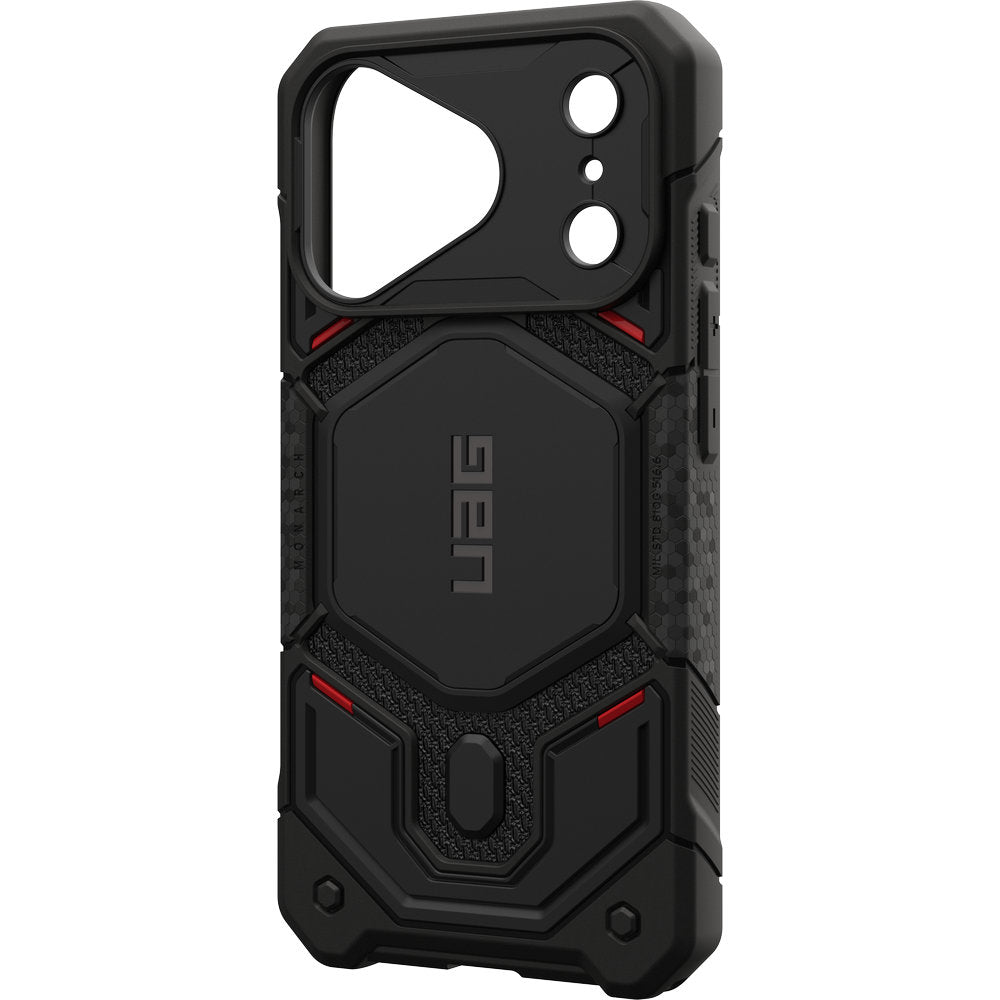 Gepanzerte Handyhülle für iPhone 18 Pro / 17 Pro, UAG Monarch Pro Kevlar Mag mit MagSafe, Schwarz mit Kevlar (11/16)