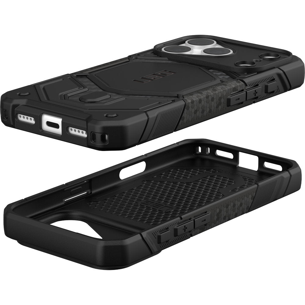 Gepanzerte Handyhülle für iPhone 18 Pro / 17 Pro, UAG Monarch Pro Carbon Mag mit MagSafe, Schwarz (7/16)