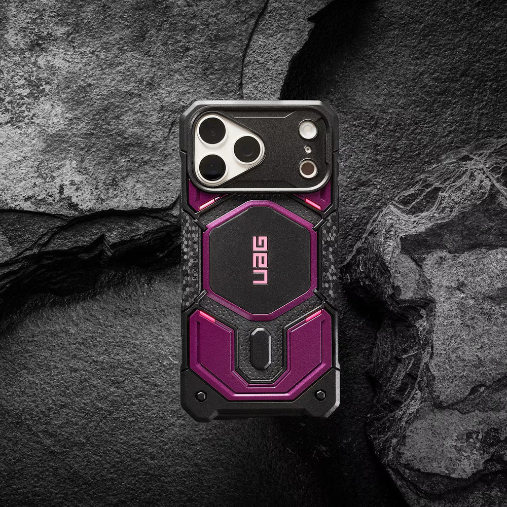 Handyhülle für iPhone 18 Pro / 17 Pro, UAG Monarch Pro mit MagSafe, Violett und Schwarz (9/9)