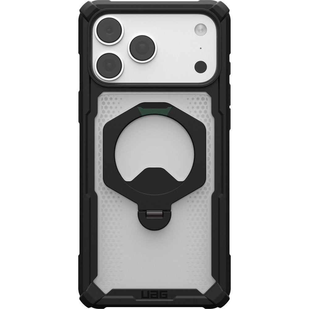 Handyhülle mit Ring für iPhone 18 Pro Max / 17 Pro Max, UAG Plasma XTE 360 mit MagSafe, Transparent und Schwarz mit grünen Element (3/15)