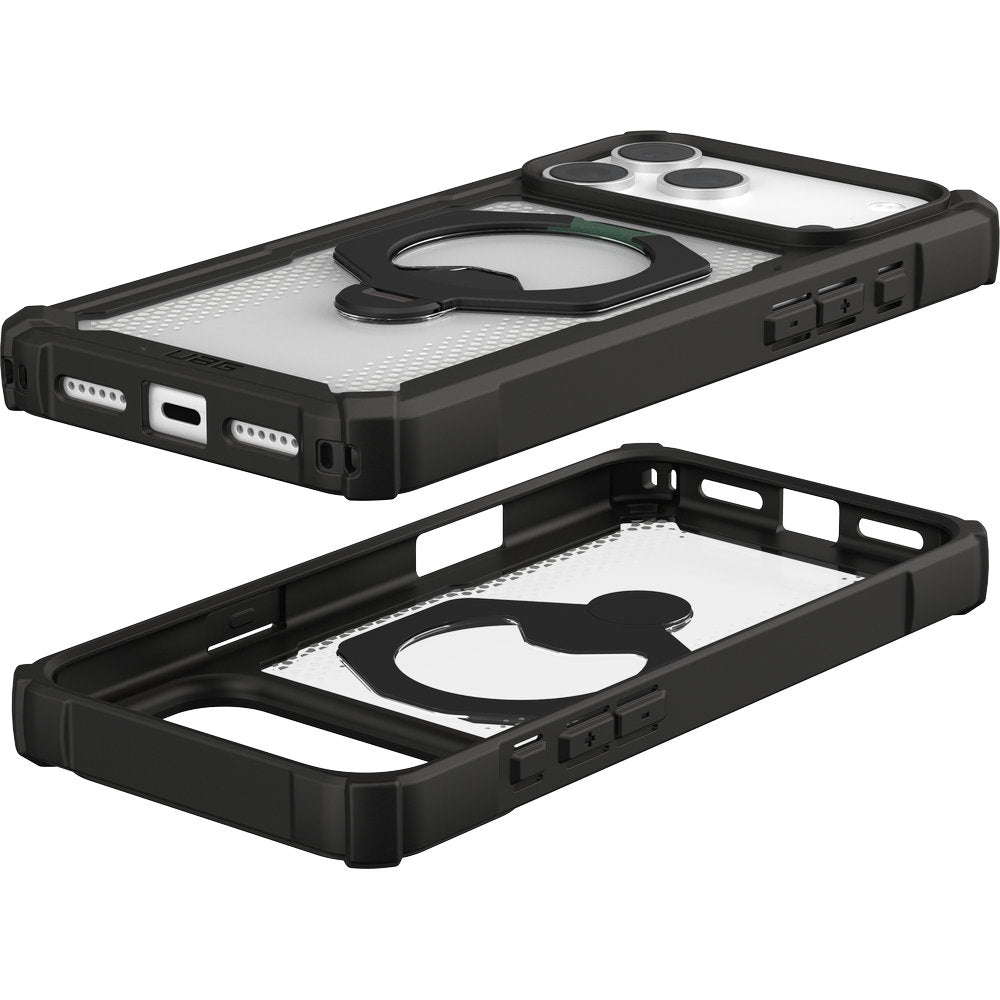 Handyhülle mit Ring für iPhone 18 Pro Max / 17 Pro Max, UAG Plasma XTE 360 mit MagSafe, Transparent und Schwarz mit grünen Element (8/15)
