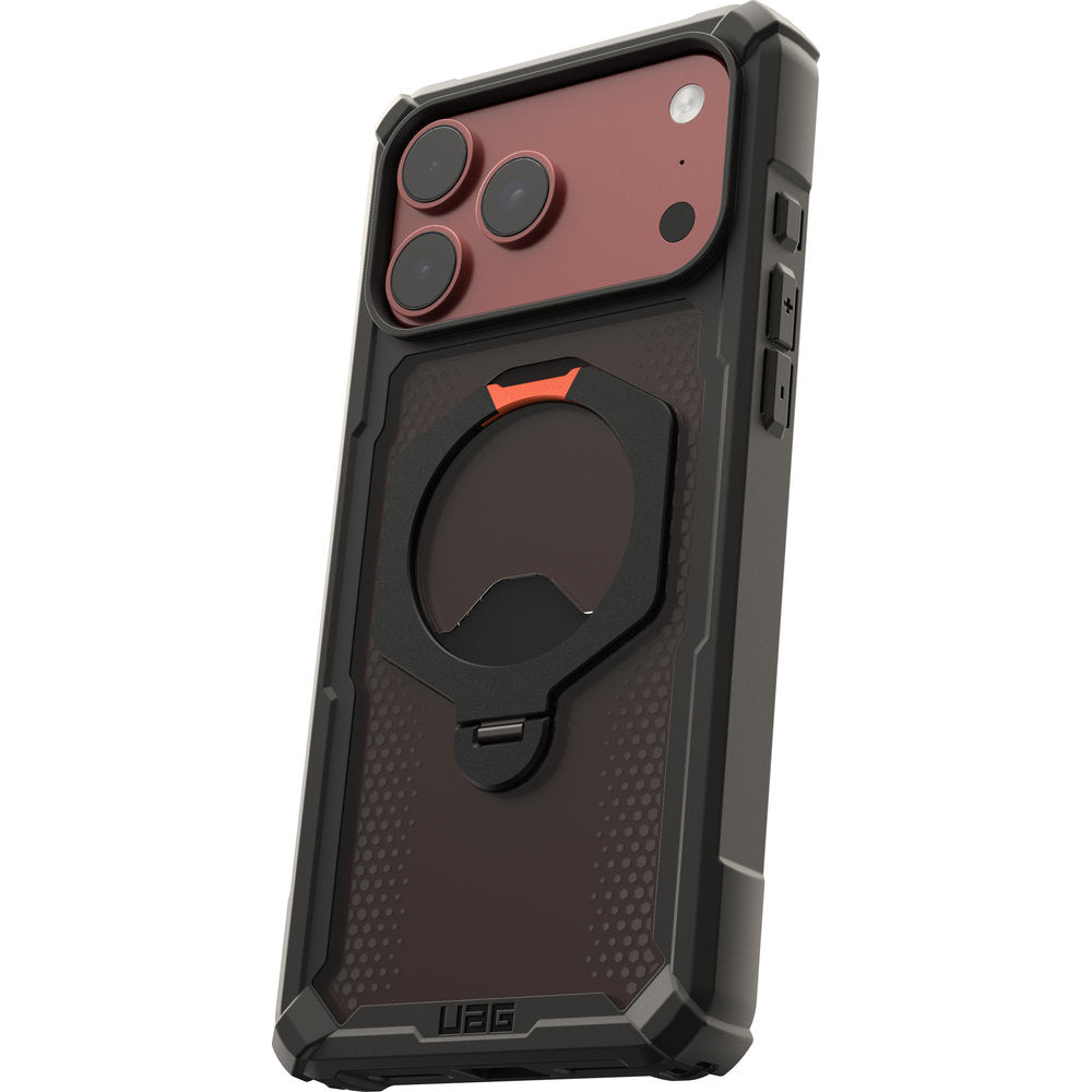 Handyhülle mit Ring für iPhone 18 Pro Max / 17 Pro Max, UAG Plasma XTE 360 mit MagSafe, Durchscheinend und Schwarz mit orangem Element (7/8)