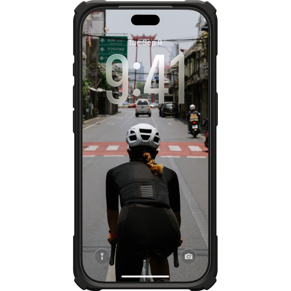 Handyhülle mit Ring für iPhone 18 Pro / 17 Pro, UAG Plasma XTE 360 mit MagSafe, Transparent und Schwarz mit grünen Element (4/15)
