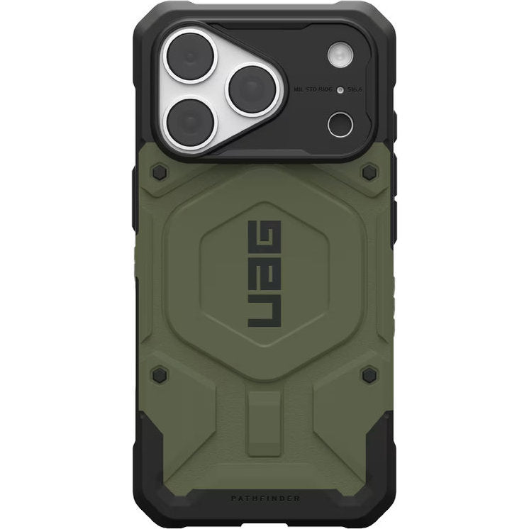 Handyhülle für iPhone 18 Pro / 17 Pro, UAG Pathfinder mit MagSafe, Olivgrün mit Schwarzen Elementen (1/5)