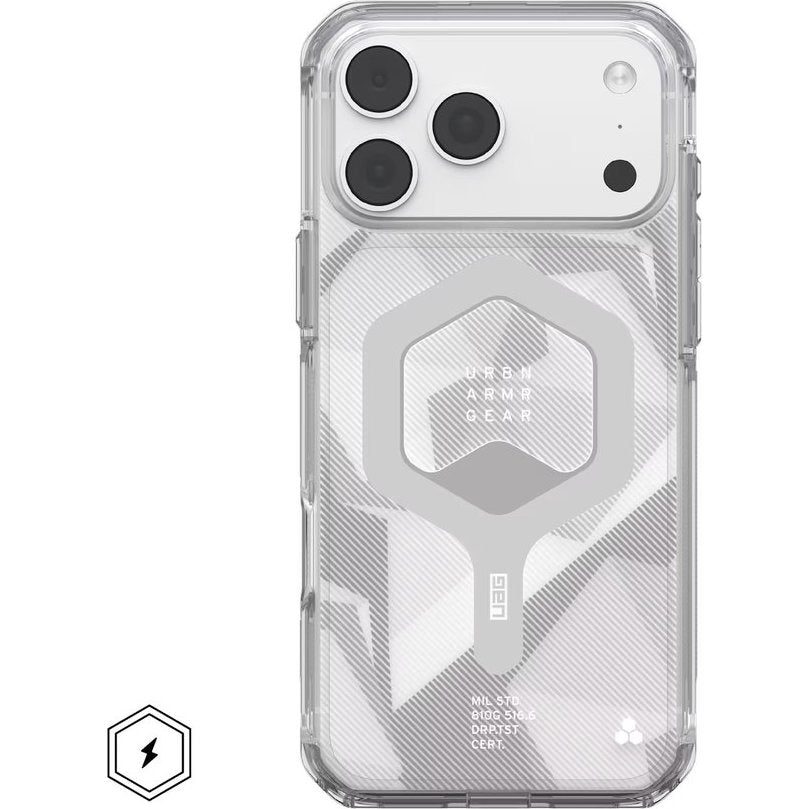 Handyhülle für iPhone 18 Pro Max / 17 Pro Max, UAG Plyo mit MagSafe, Transparent und Grau gemustert (3/5)