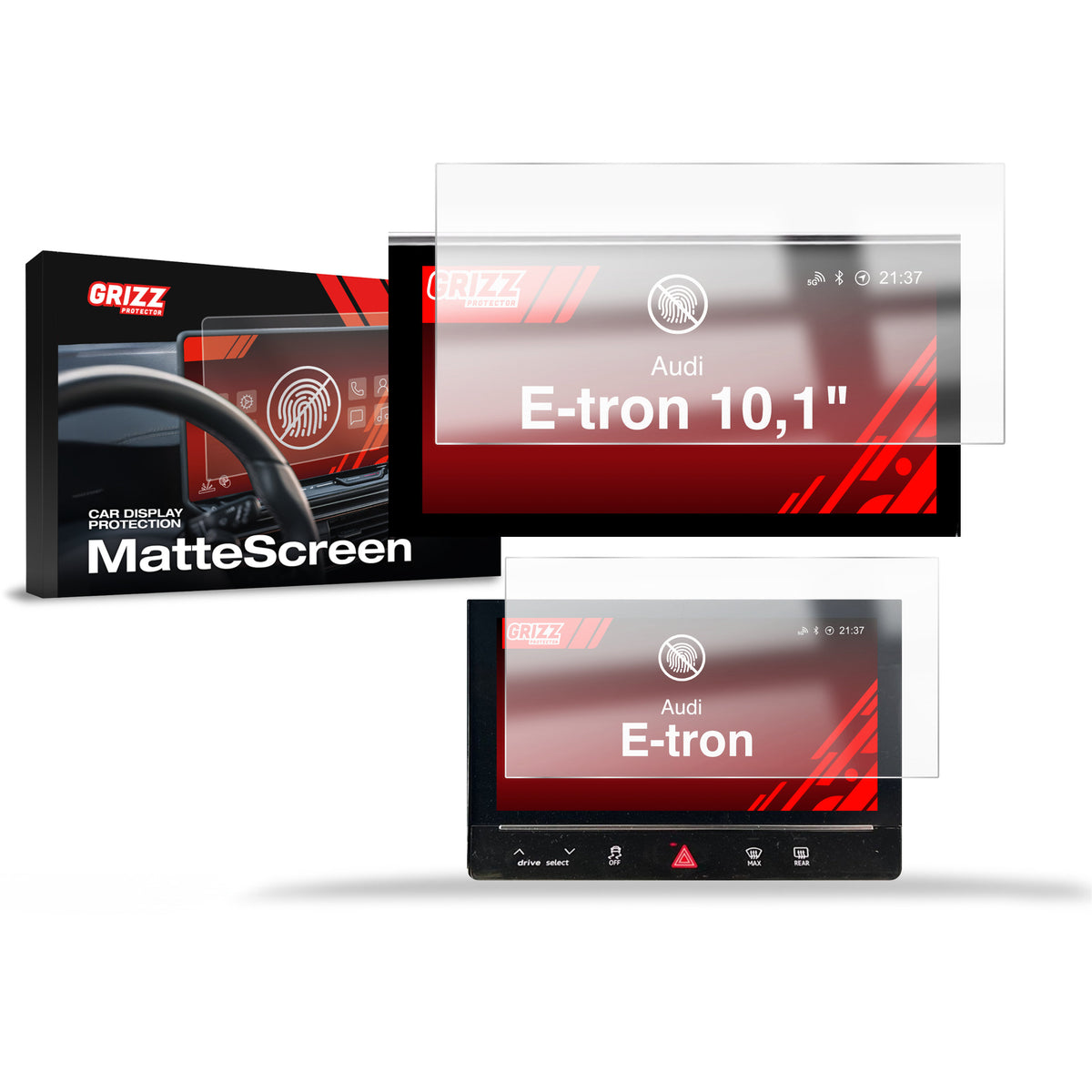 Matte Autodisplayfolie 2in1 für Audi e-tron (2019-2022), Grizz Protector