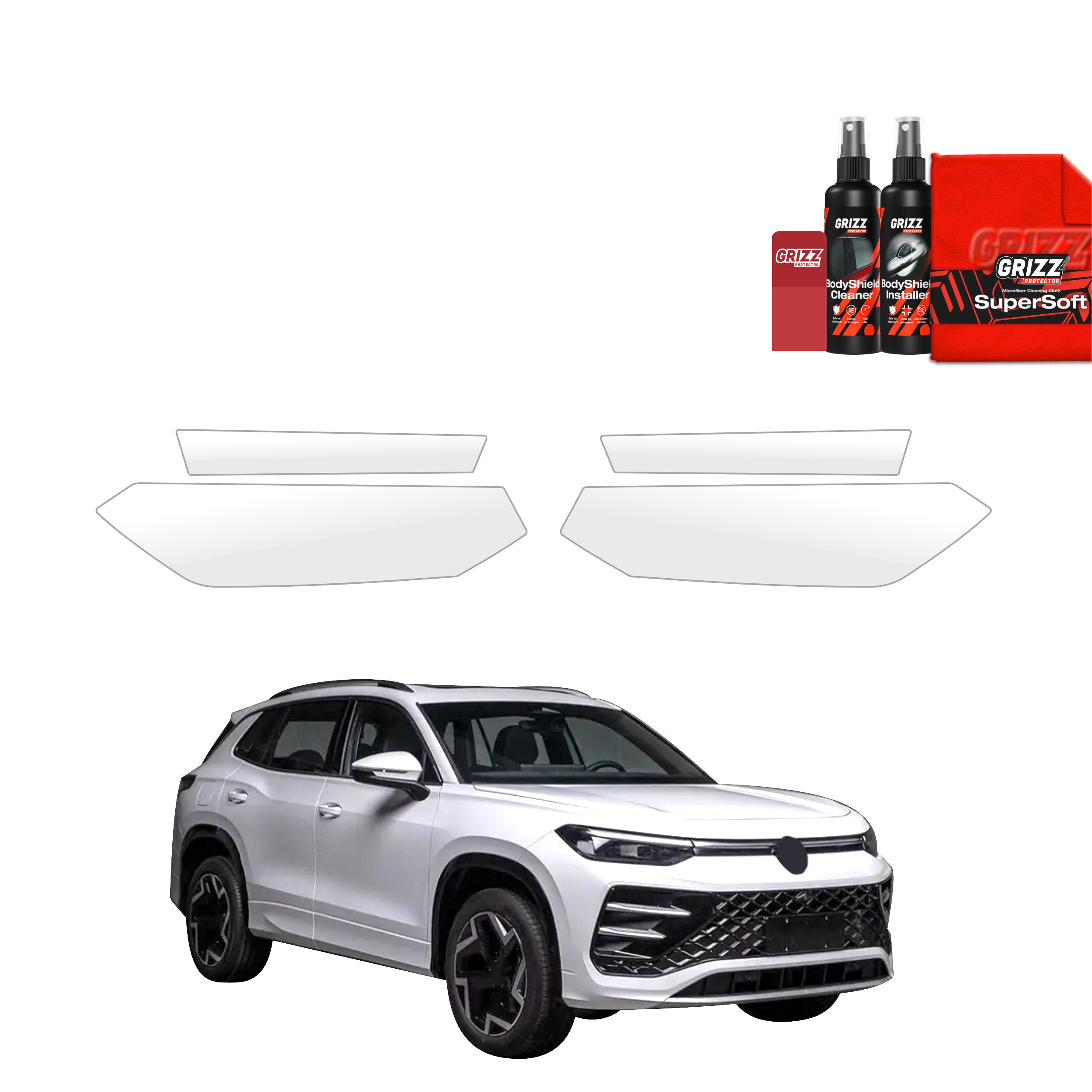 4in1 Schutzfolie Grizz Protector für Scheinwerfer - Volkswagen Tayron (2025-2026)