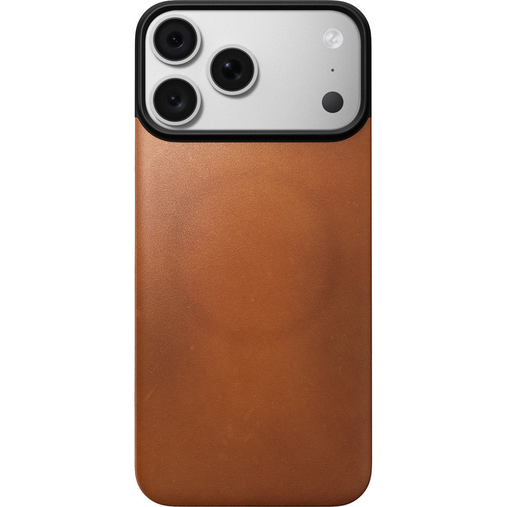 Leder Handyhülle für iPhone 18 Pro Max / 17 Pro Max, Nomad Magnetic Leather Back Horween Series mit MagSafe, Hellbraun (4/8)