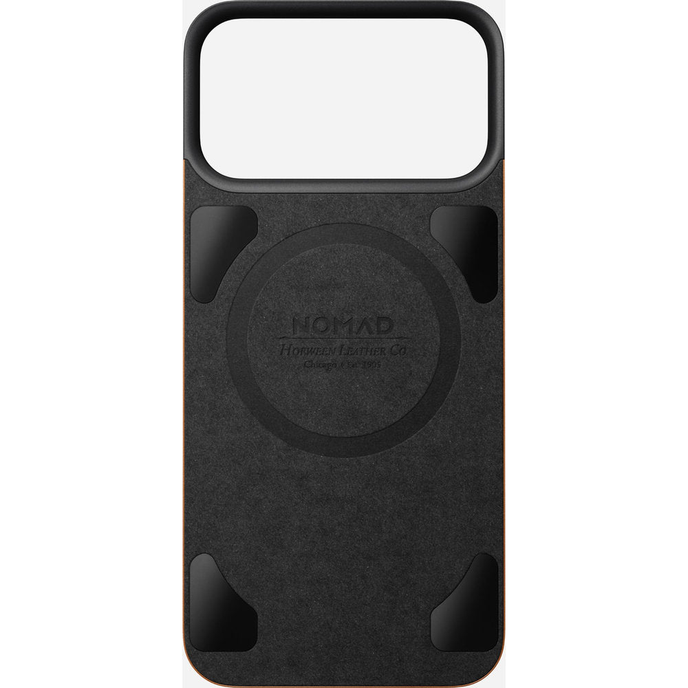 Leder Handyhülle für iPhone 18 Pro Max / 17 Pro Max, Nomad Magnetic Leather Back Horween Series mit MagSafe, Hellbraun (3/8)