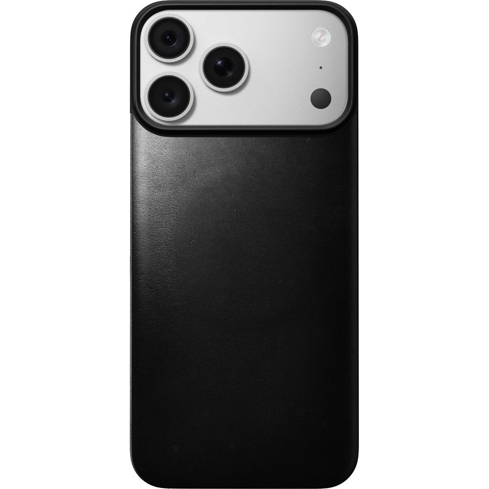 Leder Handyhülle für iPhone 18 Pro Max / 17 Pro Max, Nomad Magnetic Leather Back Horween Series mit MagSafe, Schwarz (4/8)