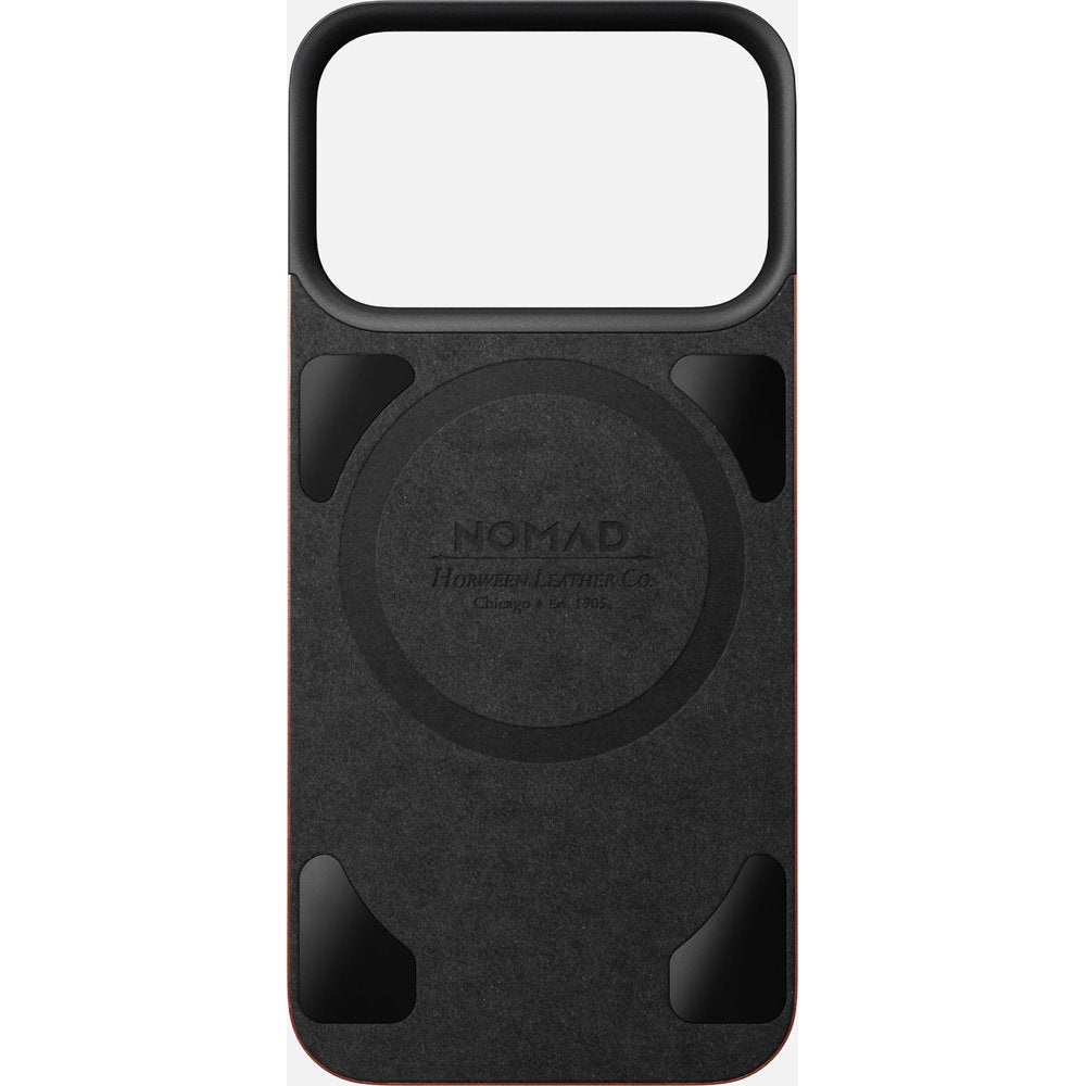 Leder Handyhülle für iPhone 18 Pro / 17 Pro, Nomad Magnetic Leather Back Horween Series mit MagSafe, Braun (3/9)