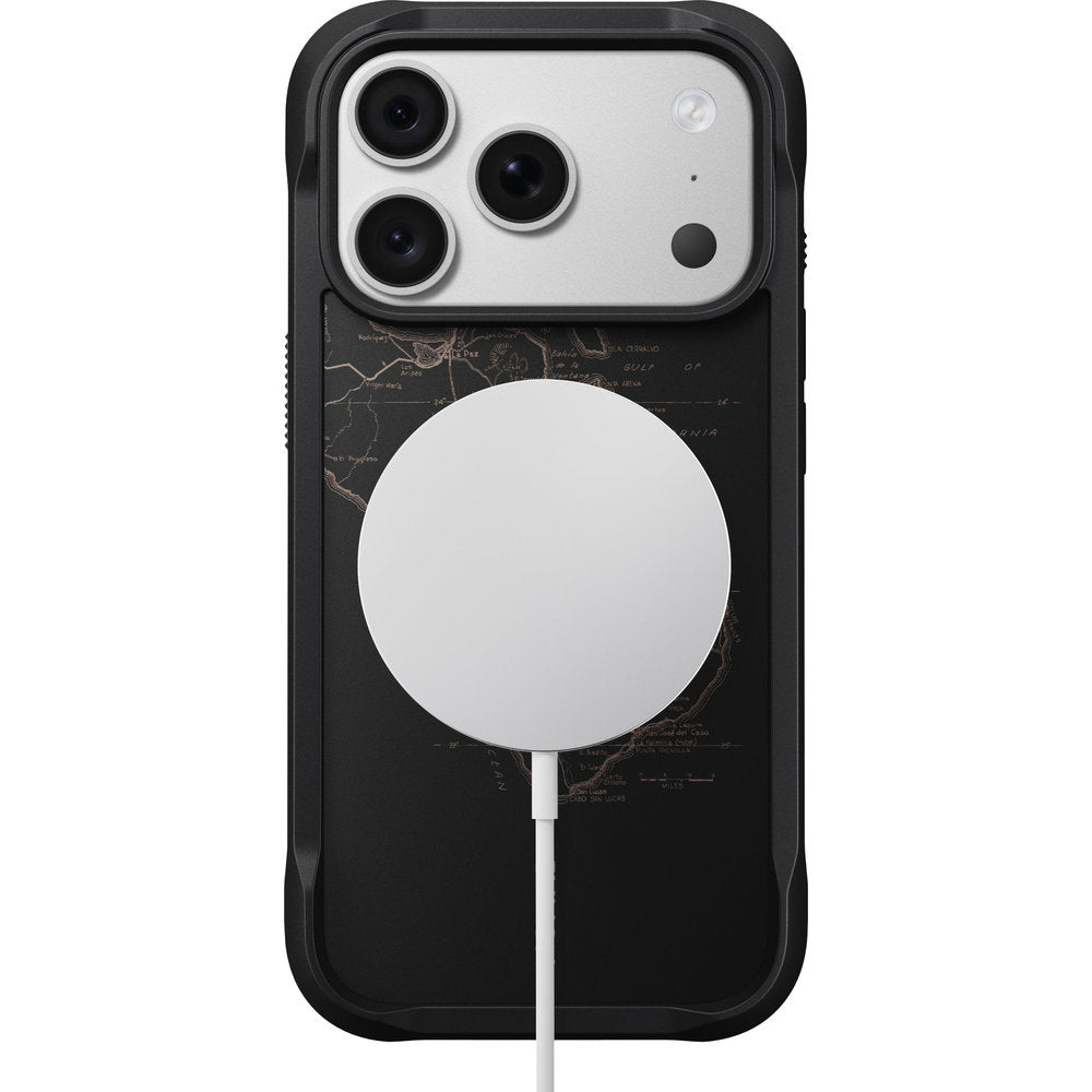Handyhülle für iPhone 18 Pro / 17 Pro, Nomad Rugged Case mit MagSafe, Schwarz Gemustert (5/12)