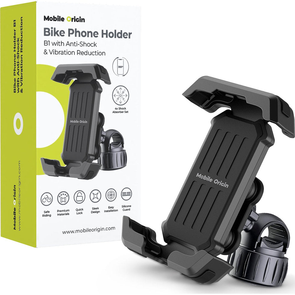 Fahrradhalterung für Handy am Lenker, Mobile Origin B1, stoßfest, Schwarz (1/13)