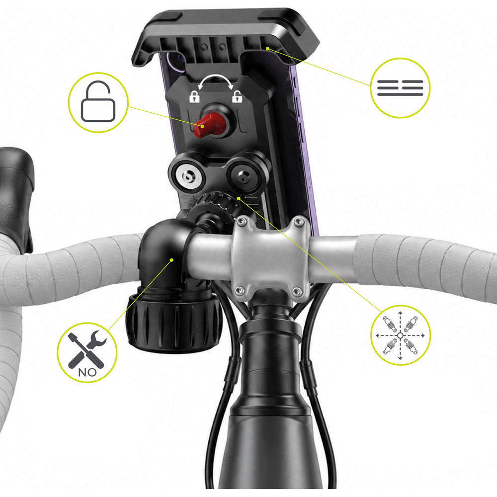 Fahrradhalterung für Handy am Lenker, Mobile Origin B1, stoßfest, Schwarz (4/13)