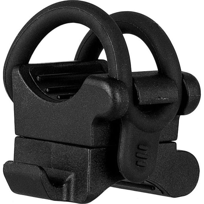 Universelle schwarze Fahrradhalterung Vayox VA0076 aus Silikon, passend für Taschenlampen; ideal für Lenkerdurchmesser von 10-35 mm.