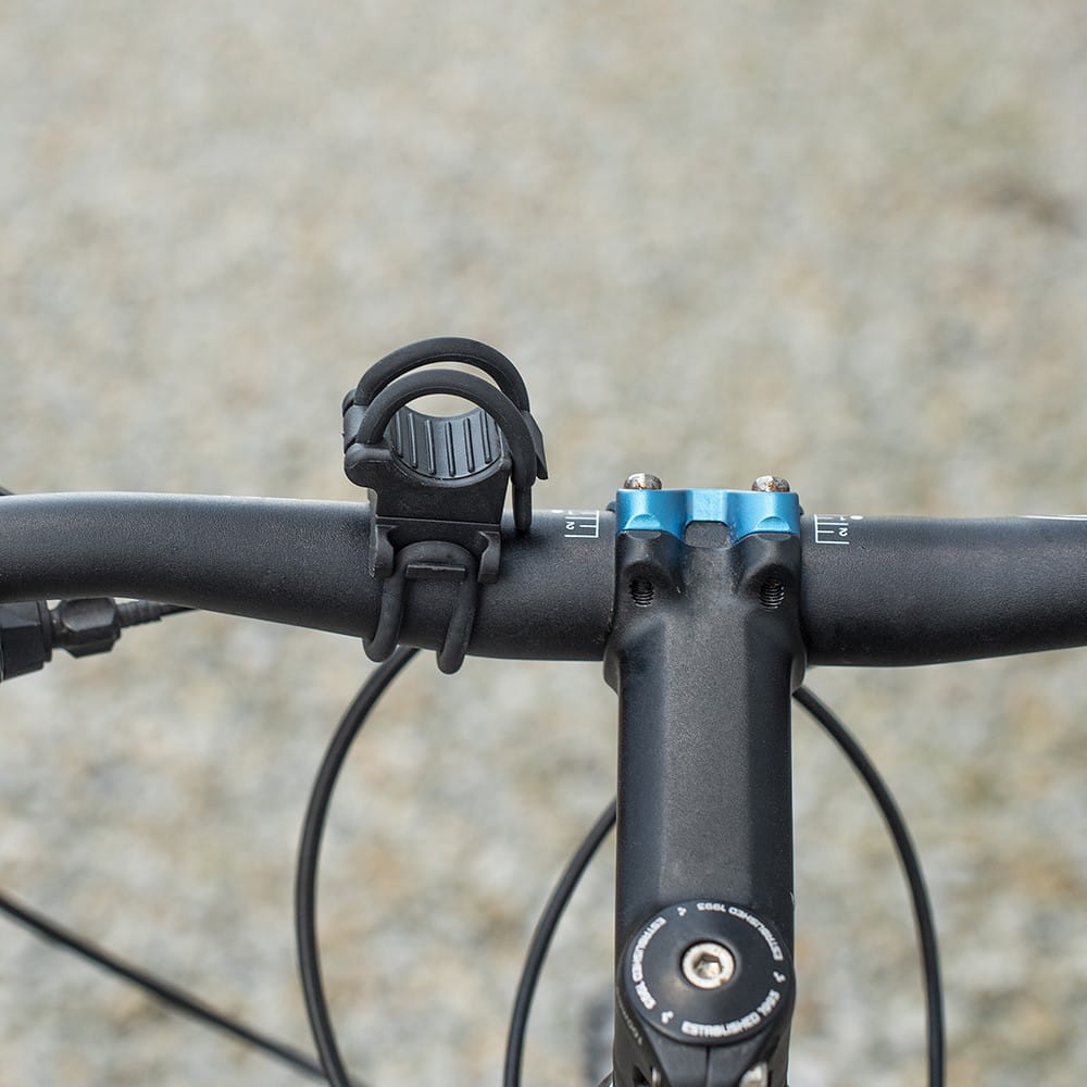 Universelle Fahrradhalterung Vayox VA0076 am Lenker montiert, kompatibel mit Taschenlampen, strapazierfähiges Silikon, schwarz