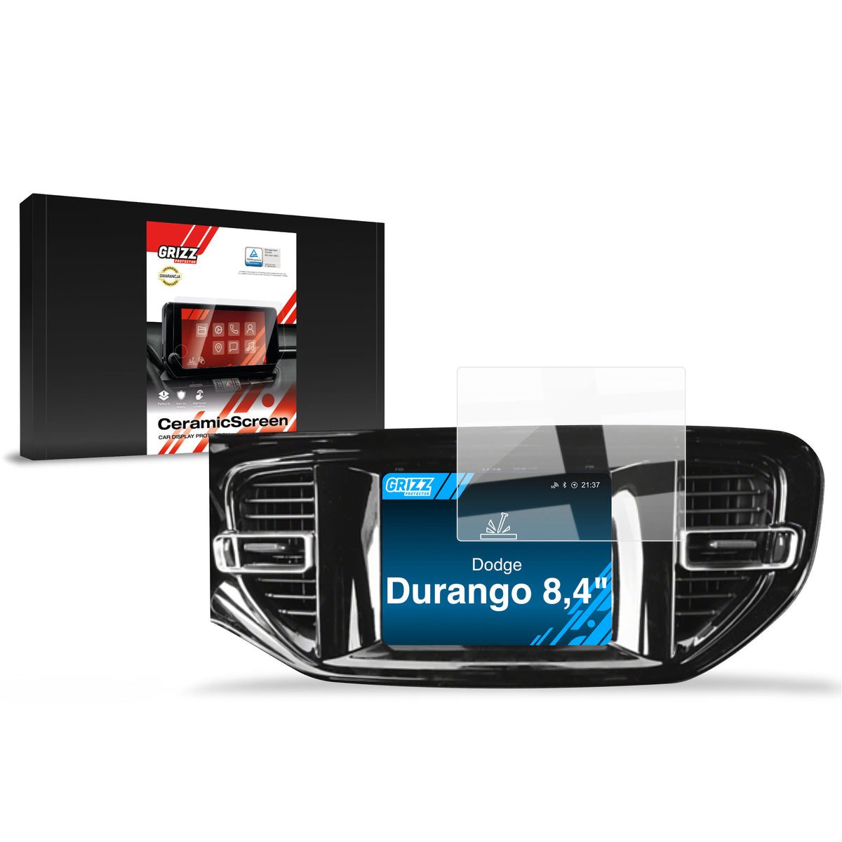 Keramische Autodisplayfolie für Dodge Durango (2020-2024), Grizz Protector