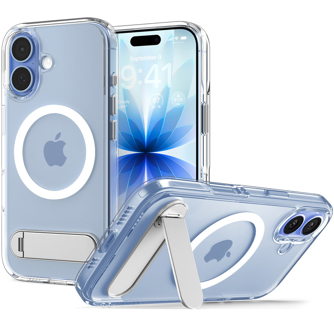 Handyhülle für iPhone 17, Spigen Ultra Hybrid S Mag mit MagSafe, Transparent-Weiß