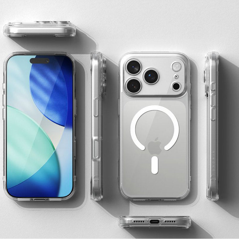 Handyhülle für iPhone 18 Pro Max / 17 Pro Max, Ringke Fusion Magnetic mit MagSafe, Transparent und Weiß (3/9)