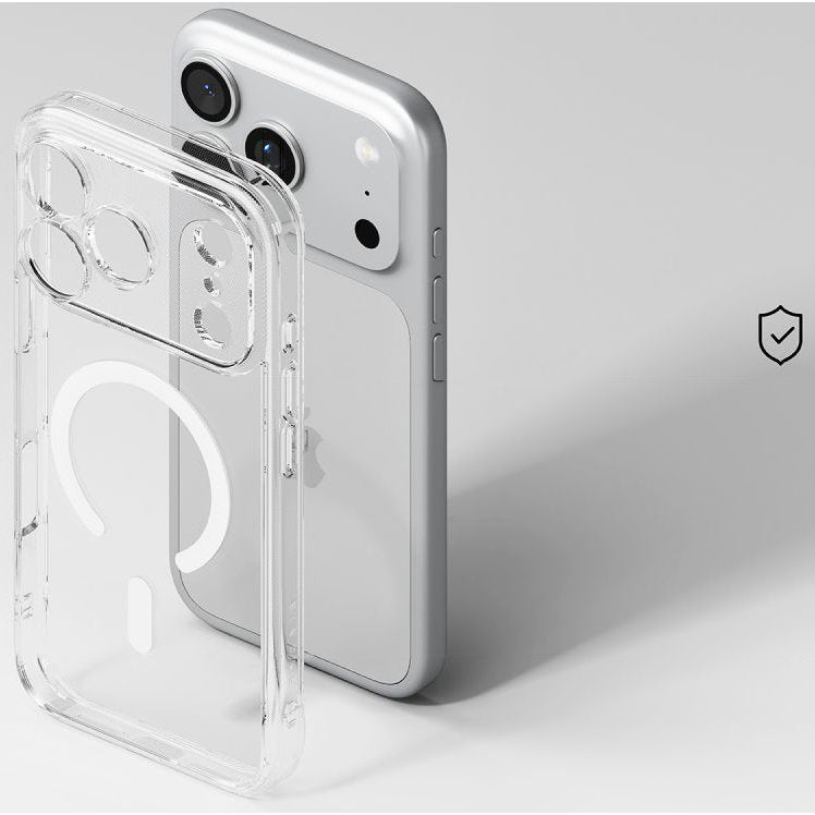 Handyhülle für iPhone 18 Pro Max / 17 Pro Max, Ringke Fusion Magnetic mit MagSafe, Transparent und Weiß (7/9)