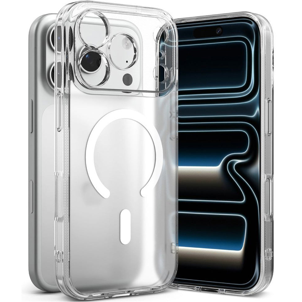 Handyhülle für iPhone 18 Pro Max / 17 Pro Max, Ringke Fusion Magnetic mit MagSafe, Transparent und Weiß (2/8)