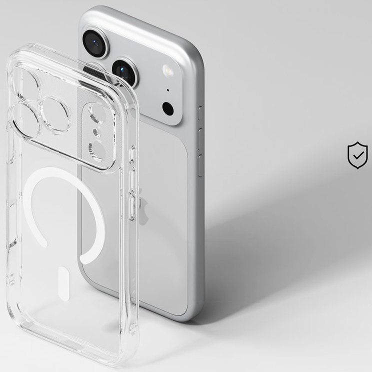 Handyhülle für iPhone 18 Pro / 17 Pro, Ringke Fusion Magnetic mit MagSafe, Transparent und Weiß (7/9)