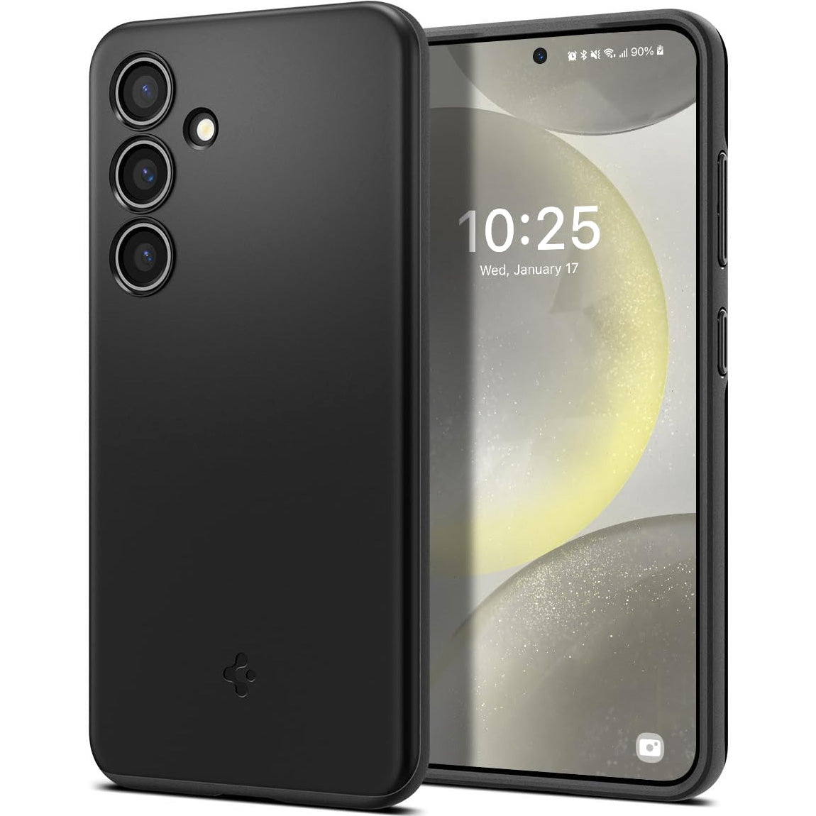 Schutzhülle für Galaxy S24, Spigen Thin Fit, Schwarz