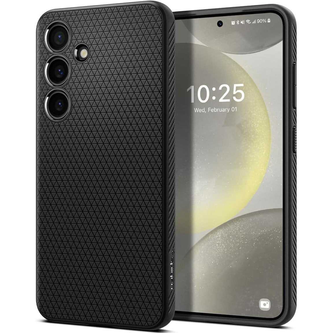 Schutzhülle für Galaxy S24, Spigen Liquid Air, Schwarz