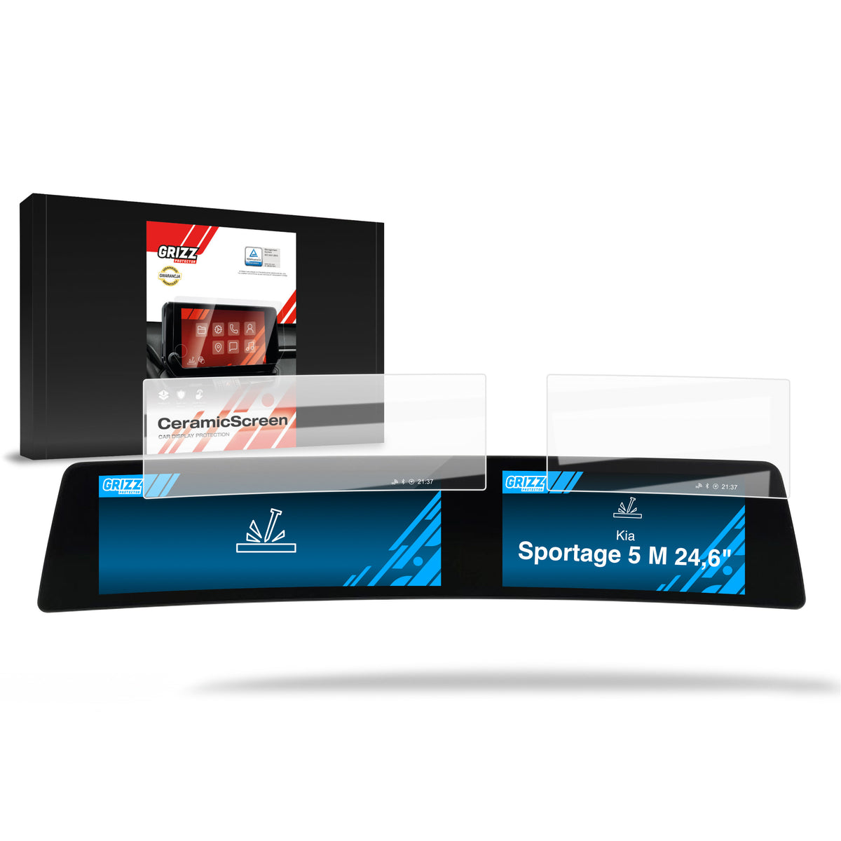 Keramische Autodisplayfolie für Kia Sportage 5 M (2021-2024), Grizz Protector
