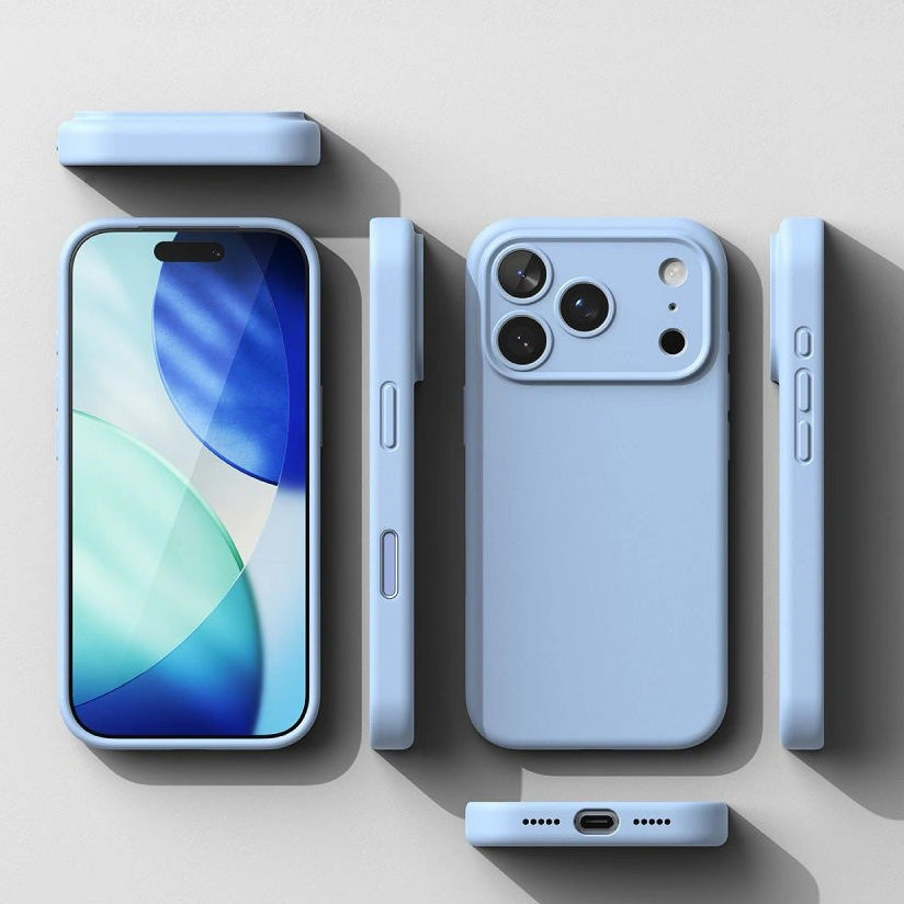Handyhülle für iPhone 18 Pro, Ringke Silicone CC Magnetic mit MagSafe, Hellblau (8/9)