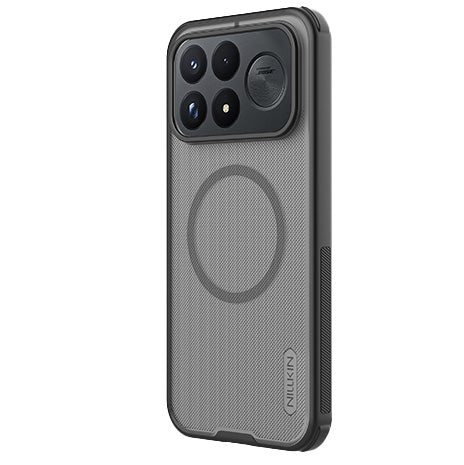 Handyhülle für Xiaomi POCO F9 Pro, Nillkin Frosted Shield Pro Magnetic mit MagSafe, Geräuchert mit schwarzem Rahmen (8/13)