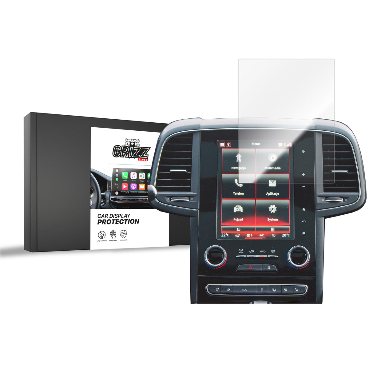 Keramische Autodisplayfolie für Renault Talisman 8,7" (2015-2019), Grizz Protector