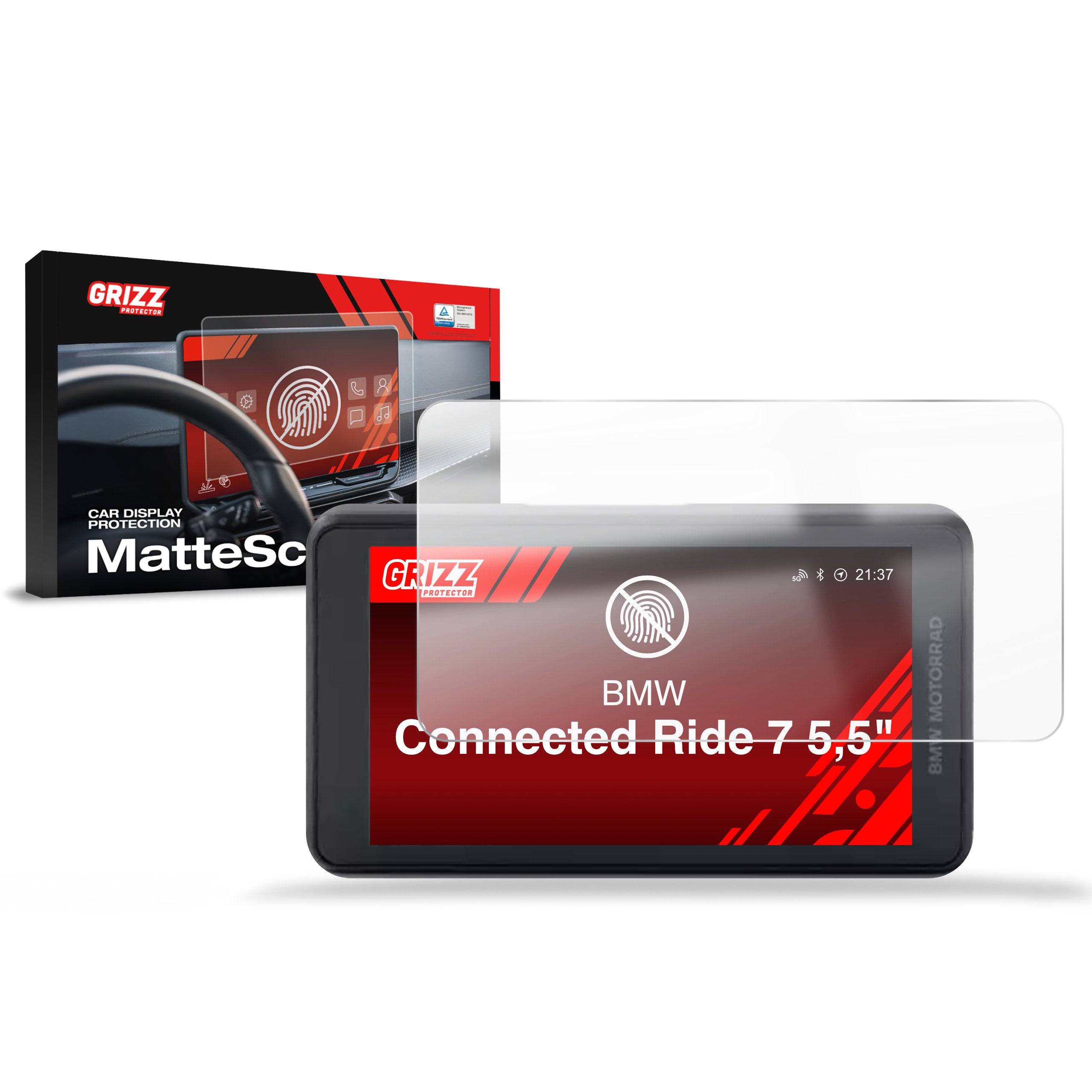 Matte Autodisplayfolie für BMW Connected Ride 7, Grizz Protector