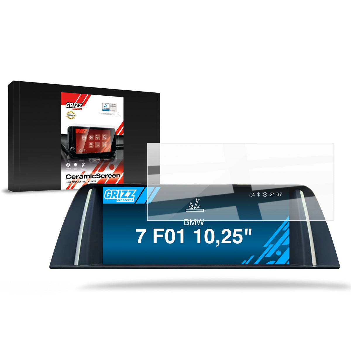 Keramische Autodisplayfolie für BMW 7 F01 10,25" (2008-2015), Grizz Protector