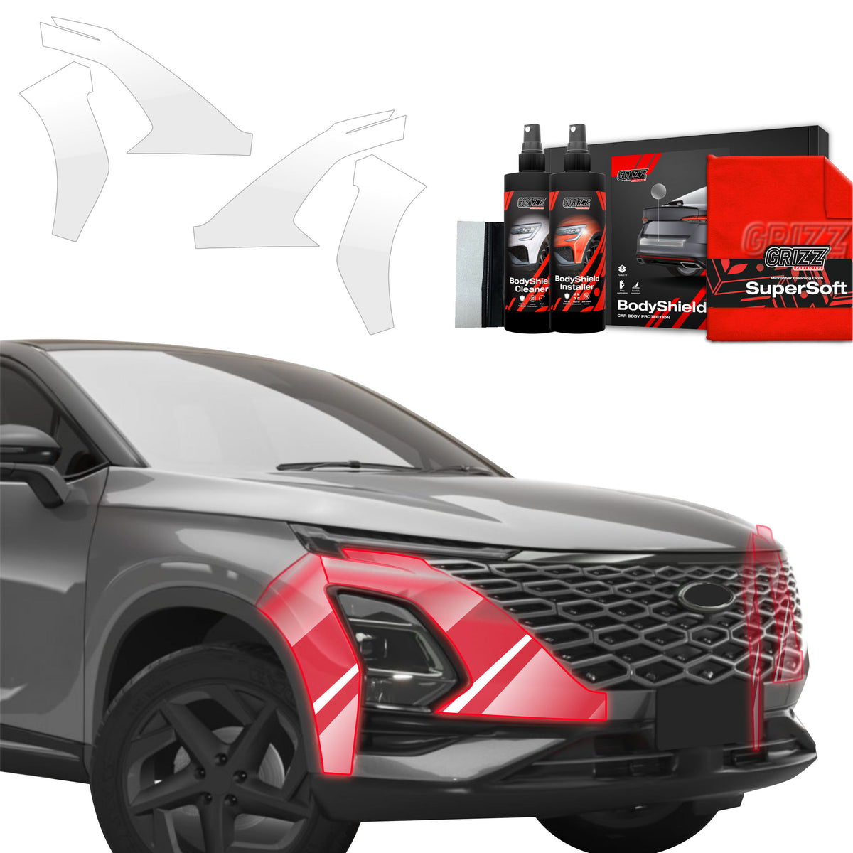 4in1 Schutzfolie Grizz Protector für Stoßstange - OMODA 5 Facelift (2024-2026)