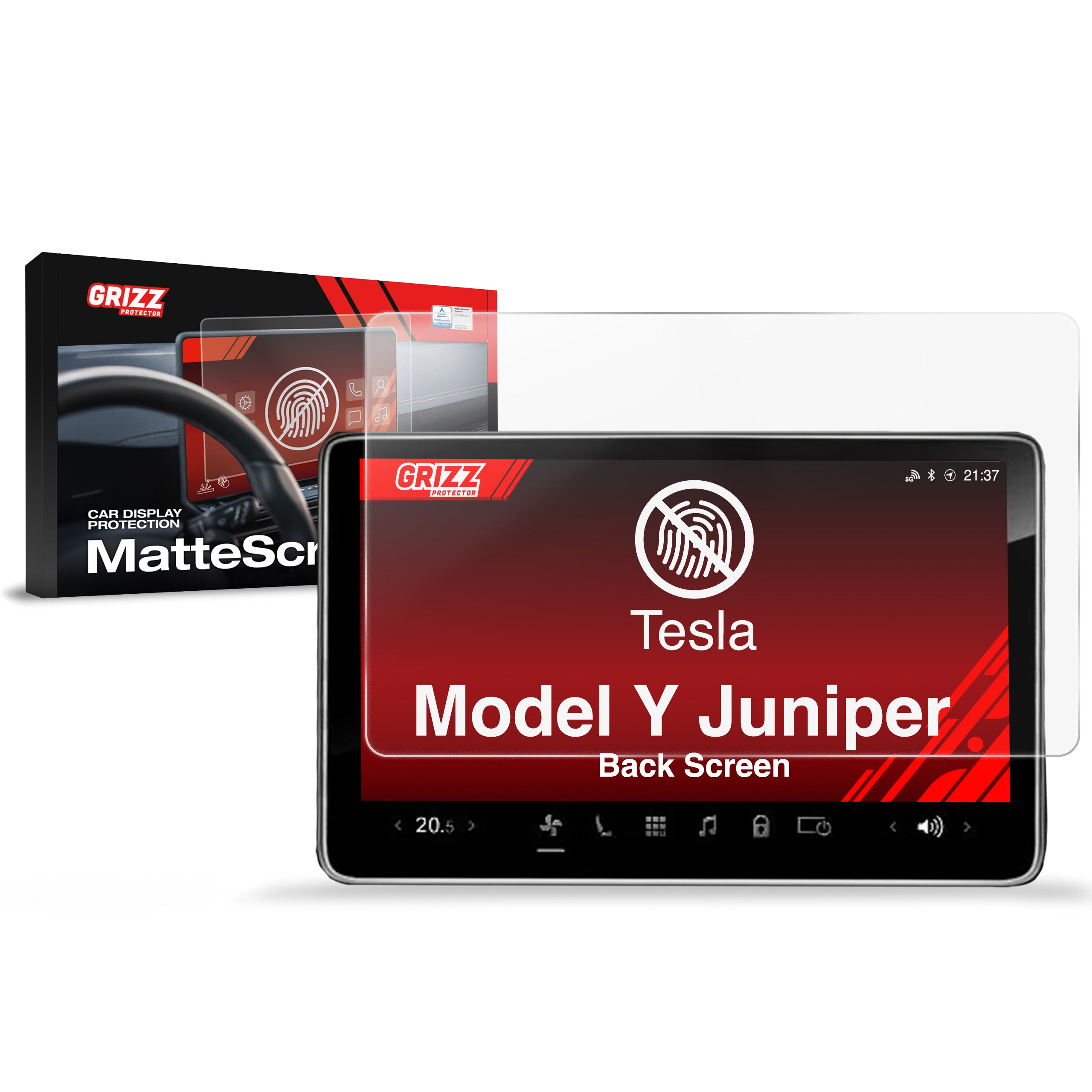 Matte Autodisplayfolie für Tesla Model Y Juniper (2024-2025), Grizz Protector